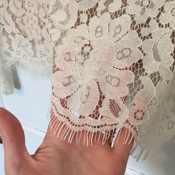 Rachel Zoe lace long sleeve button blouse - Picture 7 of 10